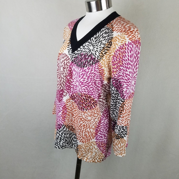 Cable & Gauge Top Blouse Size L Boho Long Sleeved - Picture 5 of 9